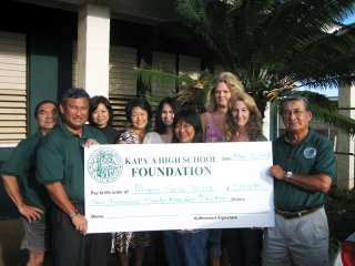 Kapaa High School Foundation Donates to the 2009 Project Graduation