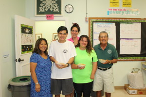 Community Based Instruction Program share pumpkin pies with Foundation board